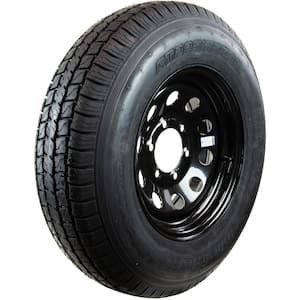 Bias Trailer Tire Assembly, ST225/75D15 8PR ON 15X6 6LUG Black Modular Wheel