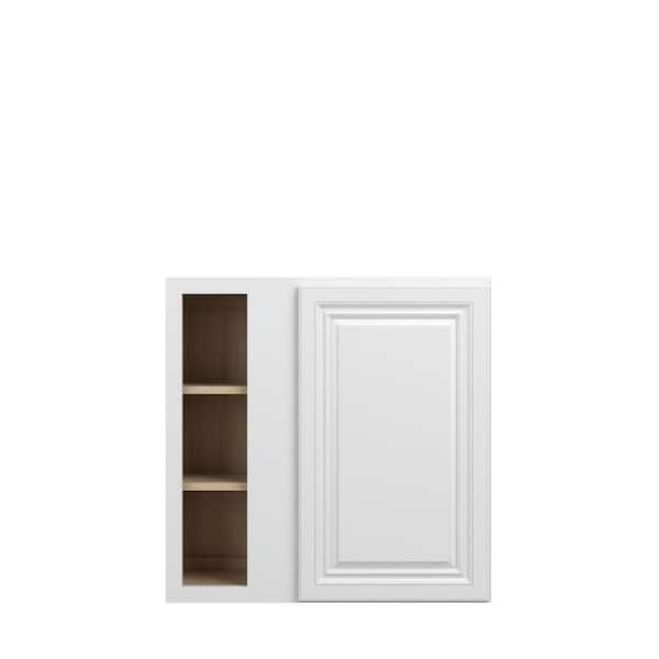 Damascus Raised 30 in. W x 30 in. H x 12 in. D in French Vanilla Plywood Assembled Corner Blind Wall Cabinet
