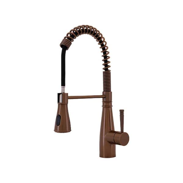 S STRICTLY KITCHEN + BATH Byng Single Handle Pull-Down Sprayer Kitchen Faucet in Copper