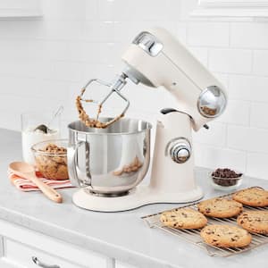 Precision Master 5.5 Qt. 12-Speed Coconut Cream Stand Mixer with Attachments