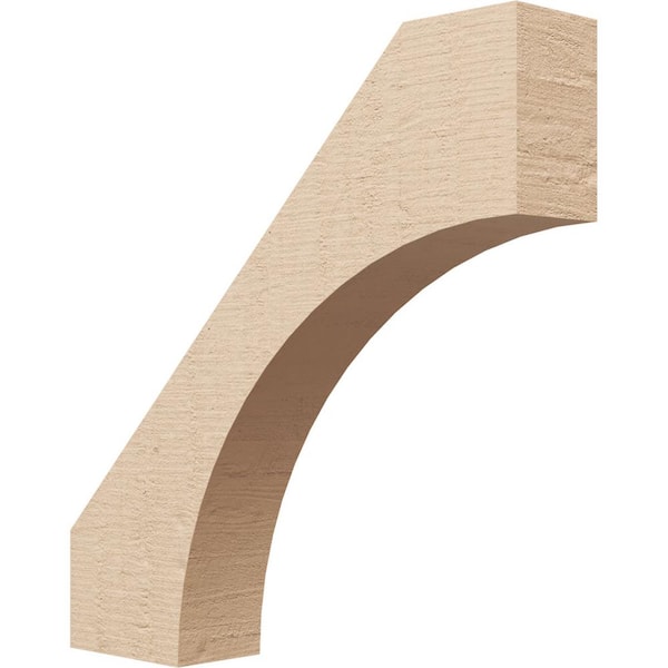 Ekena Millwork 3 in. x 16 in. x 16 in. Westlake Rough Cedar Woodgrain Timberthane Polyurethane Knee Brace, Primed