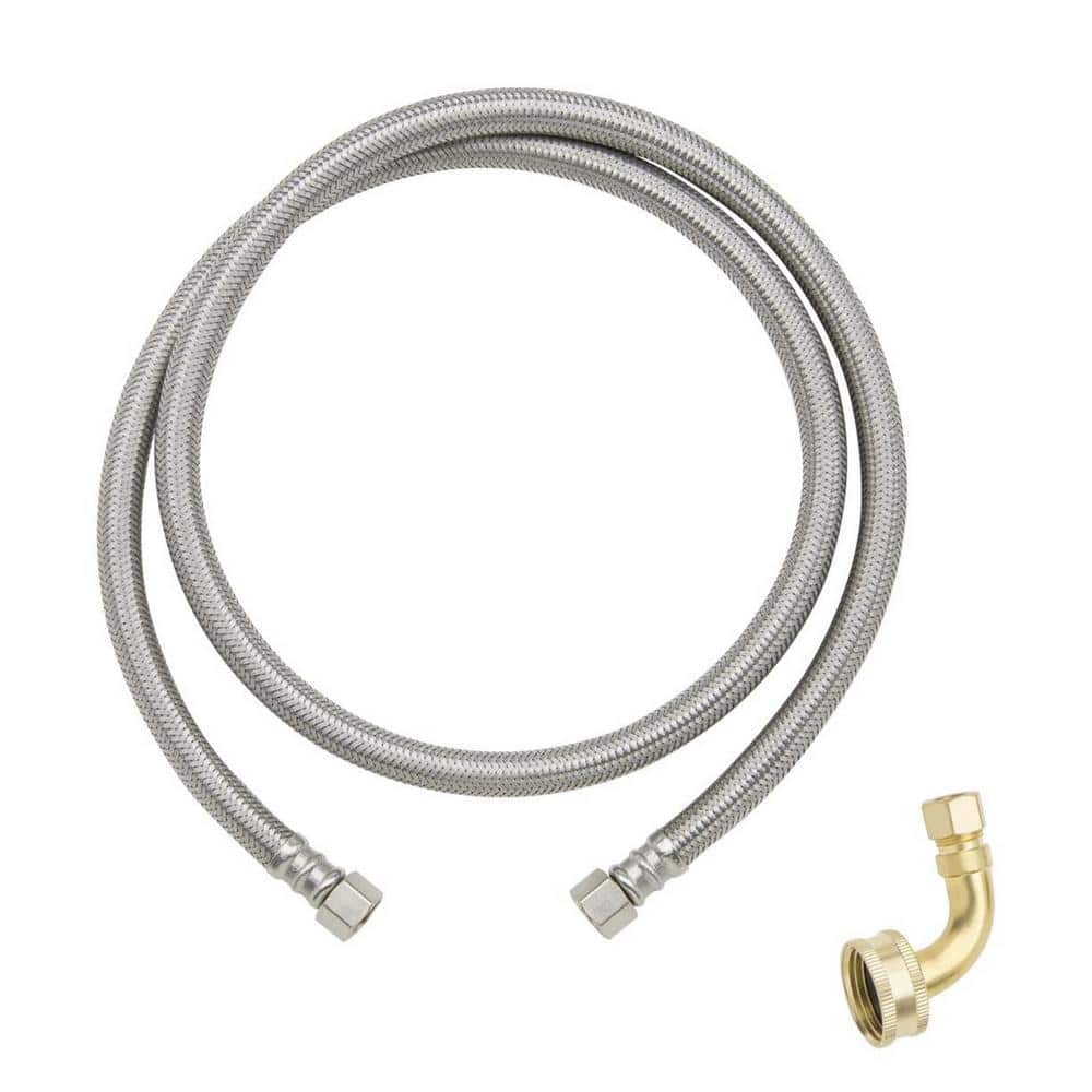 3/8 in. Comp. x 3/8 in. Comp. with 3/4 in. Garden Hose Elbow x 48 in. Braided Stainless Steel Dishwasher Connector price history on PriceWatchPro