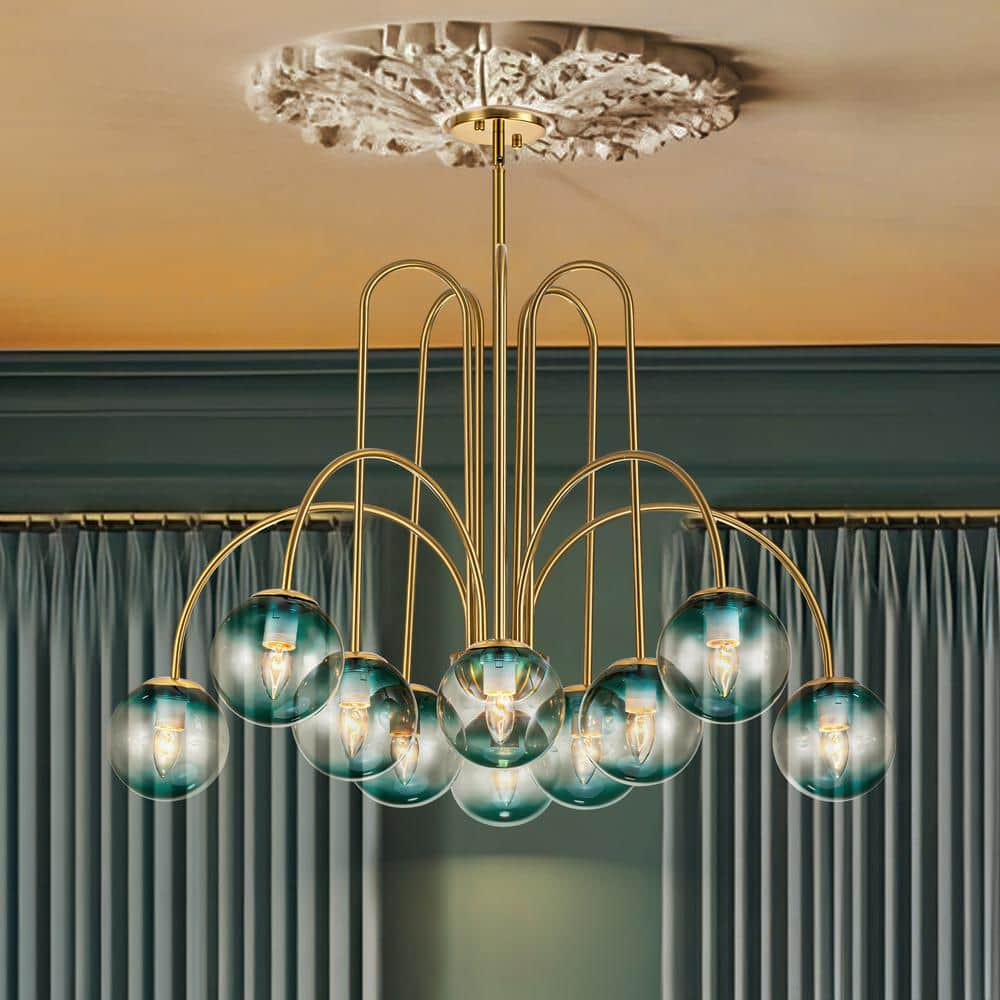 Rennnsan Ayden Modern 10-Light Gold Sputnik Sphere