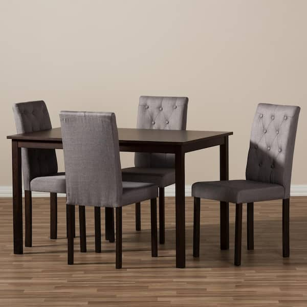 Baxton studio andrew 5 piece dining table discount set