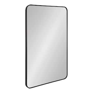 Zayda 19.68 in. W x 30.00 in. H Black Rectangle Modern Framed Decorative Wall Mirror