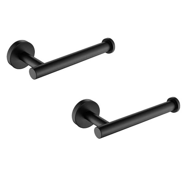 WOWOW SUS304 Stainless Steel Toilet Roll Holder Wall Mount Matte Black