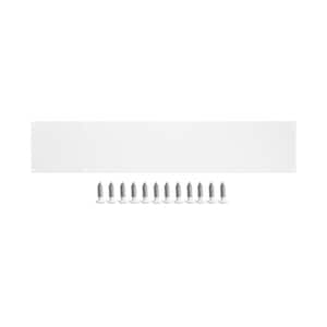 1-Pack 8x28 in. Aluminum Door Metal Kick Plate Protector for 30 in. Doors, 18 Ga Thickness, White