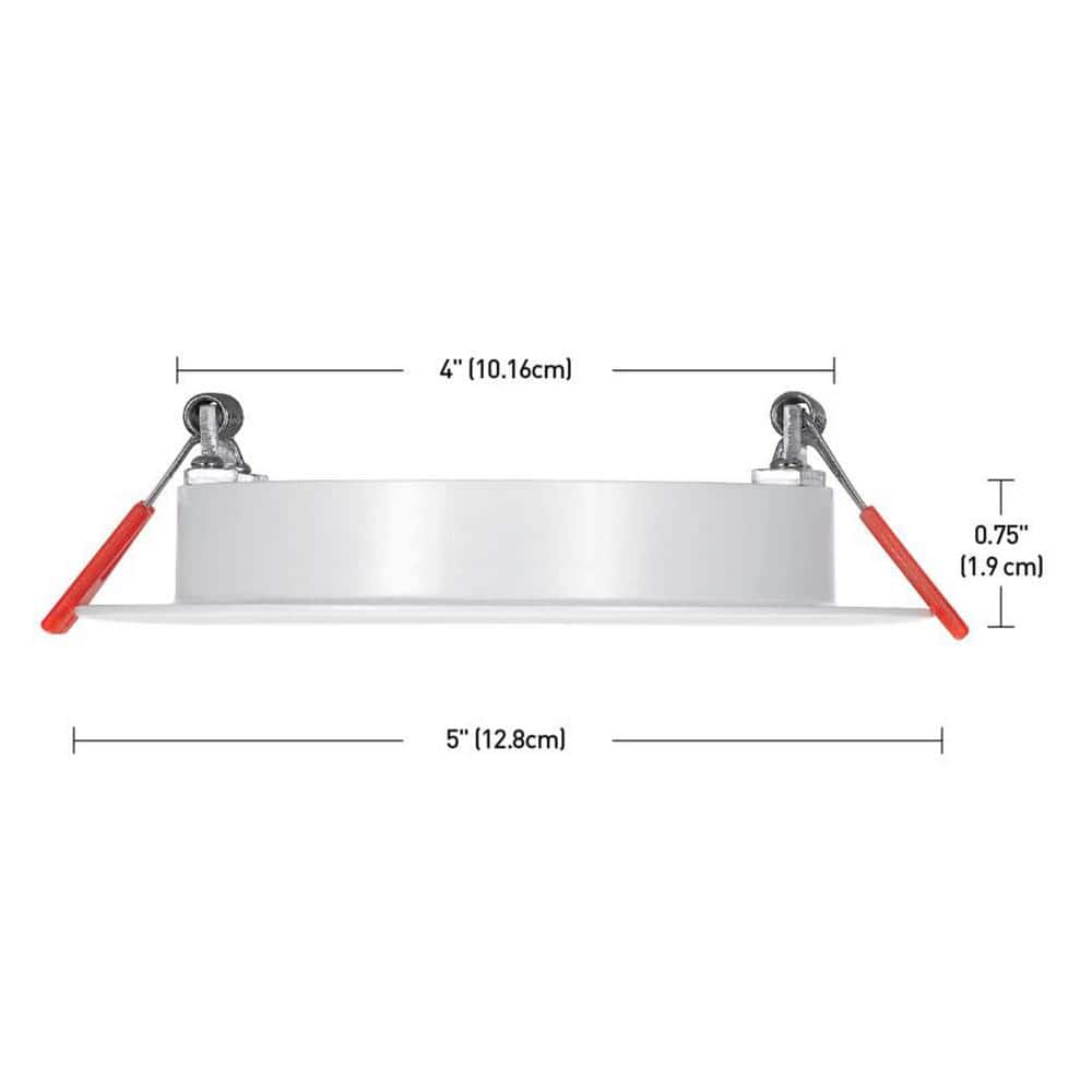 White 4-Inch Canless Recessed Integrated LED Light Kit