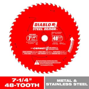 Steel Demon 7-1/4 in. x 48-Tooth Cermet II Metals and Stainless Steel Circular Saw Blade