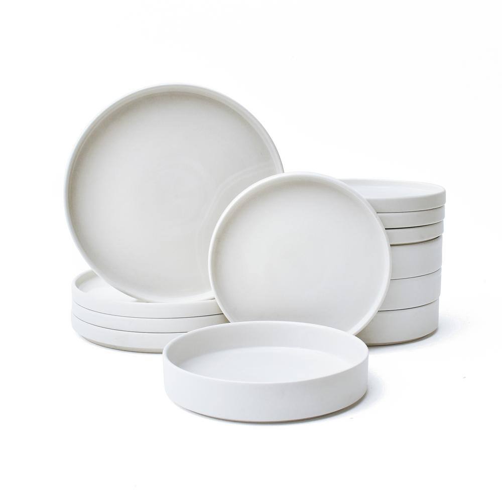 Kaden 12-Piece White Porcelain Dinnerware Set, Service for 4
