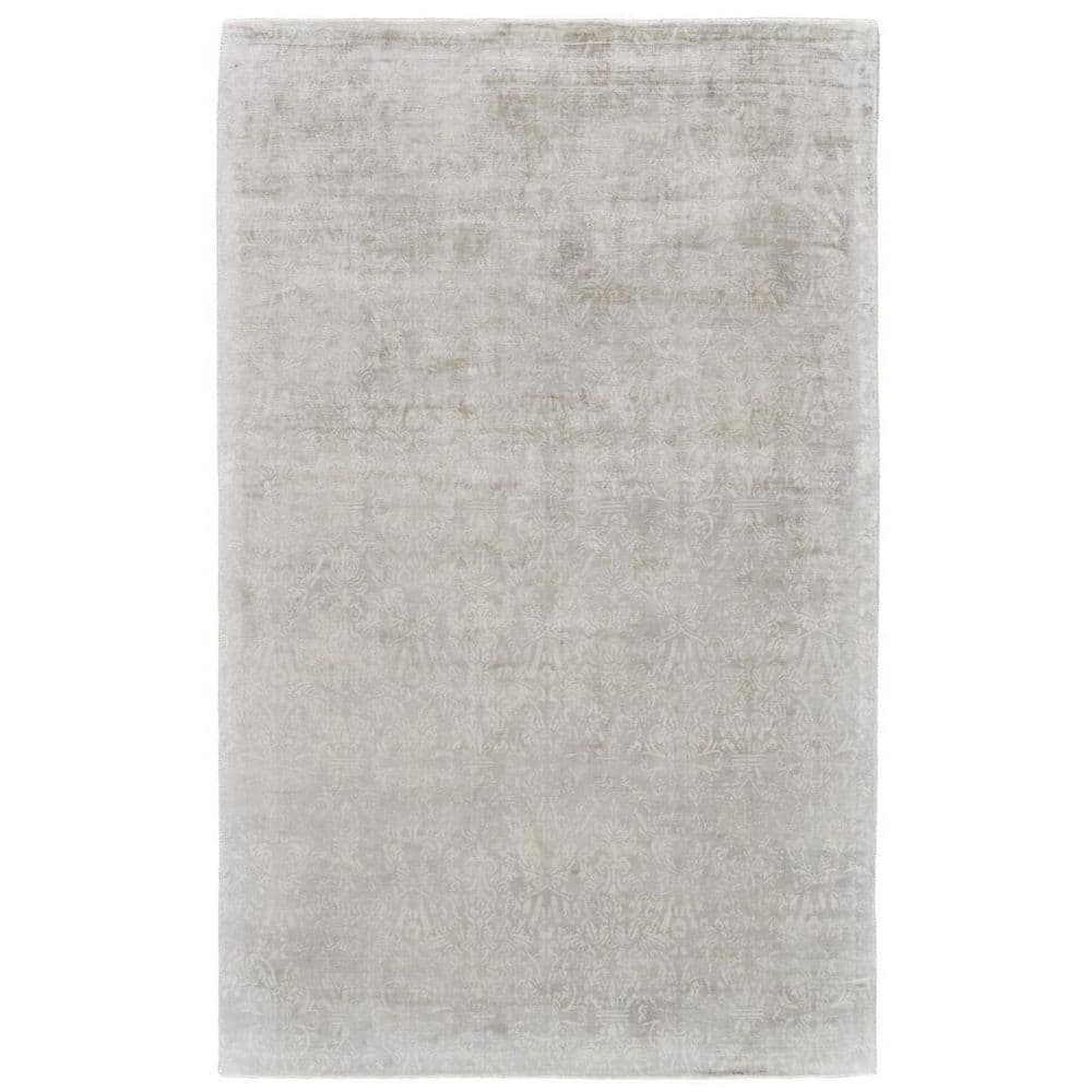 HomeRoots 5 ft. x 8 ft. Gray, Ivory Abstract Area Rug 2000511330 - The ...