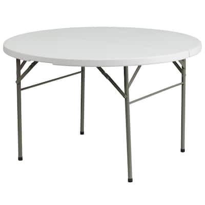 47 75 In Granite White Plastic, Round Folding Tables Costco
