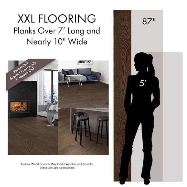 XL Madison Point White Oak 1/2 in. T x 7.48 in. W Tongue and Groove Engineered Hardwood Flooring (34.97 sq.ft./case)