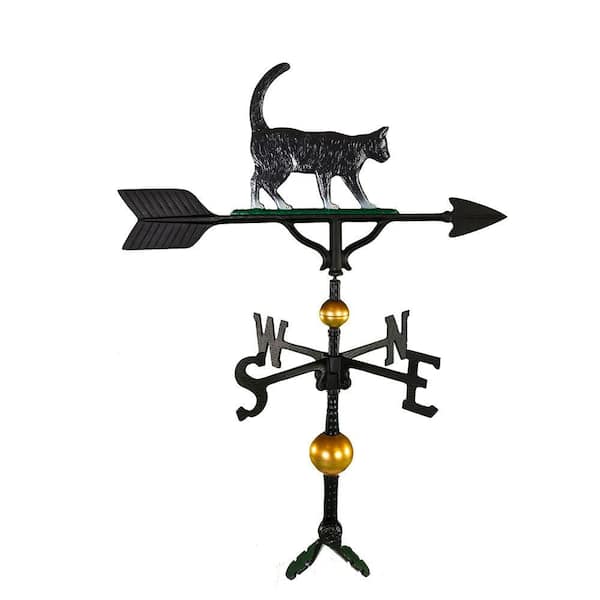 Montague Metal Products 32 in. Aluminum Deluxe Cat Weathervane - Natural Color