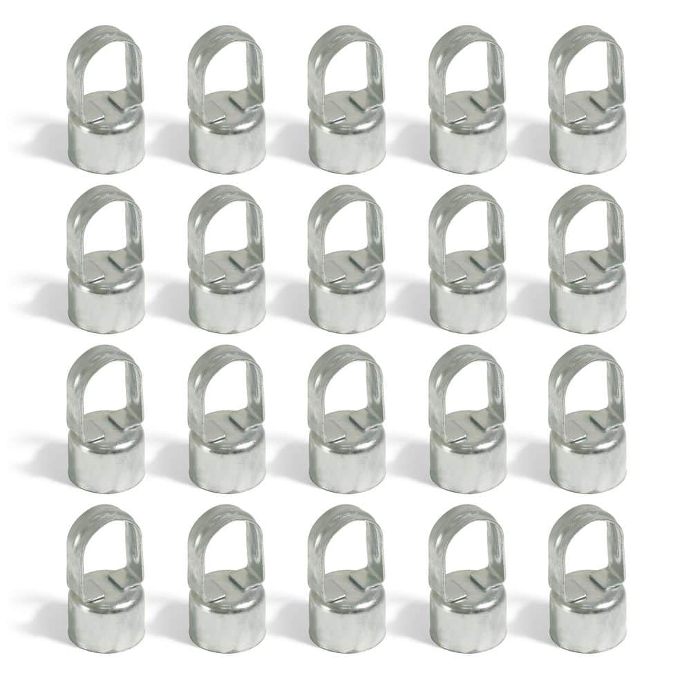 1-7/8 in. Chain Link Fence Silver Galvanized Steel Eye Top Rail Cap for Line Post (Pack of 20) price history on PriceWatchPro