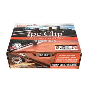 ExtremeS Ipe Clip Black Biscuit Style Hidden Deck Fastener Kit for Hardwoods (175-Pack)