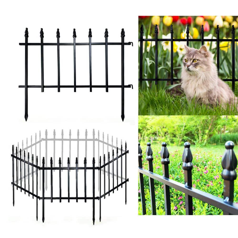 18 in. High Metal Garden Fence, 5 Panels, 9.17 ft. Long, Rustproof Border Fencing for Yards and Flower Beds price history on PriceWatchPro