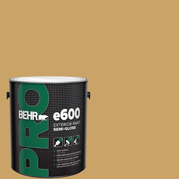 BEHR PRO 1 gal. #PPU6-17 Classic Gold Semi-Gloss Exterior Paint