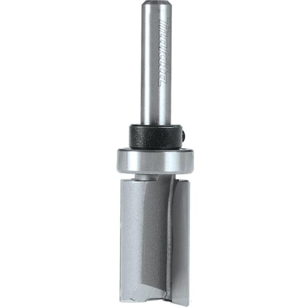 Makita 1/2 in. x 1 in. Carbide-Tipped, Top Straight 2 Flute Router Bit with 1/4 in. Shank