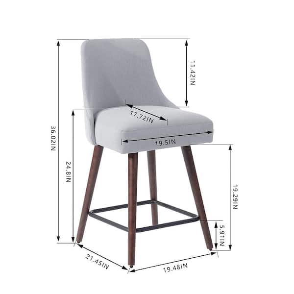 Stylewell Benfield Brown Wood, Bar Stools With Backs Set Of 5