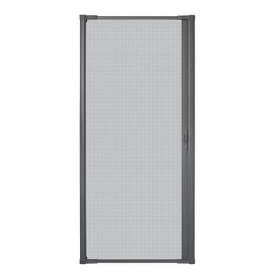 Andersen 36in.x 80in. LuminAire Charcoal Gray for Single Entry Door 32in.-36in. Universal Handed Aluminum Retractable Screen Door 96701