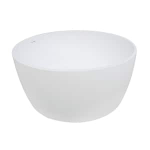 Meridian 51 in. Stone Resin Solid Surface Flatbottom Freestanding Bathtub in White