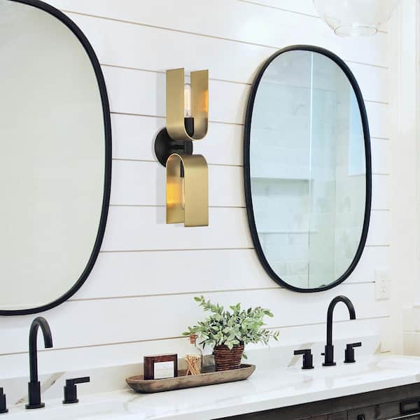 Designers Fountain - U Turn 18 in. Matte Black Wall Sconce