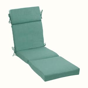 Oceantex 21 in. x 72 in. Outdoor Chaise Lounge Cushion in Seafoam Green