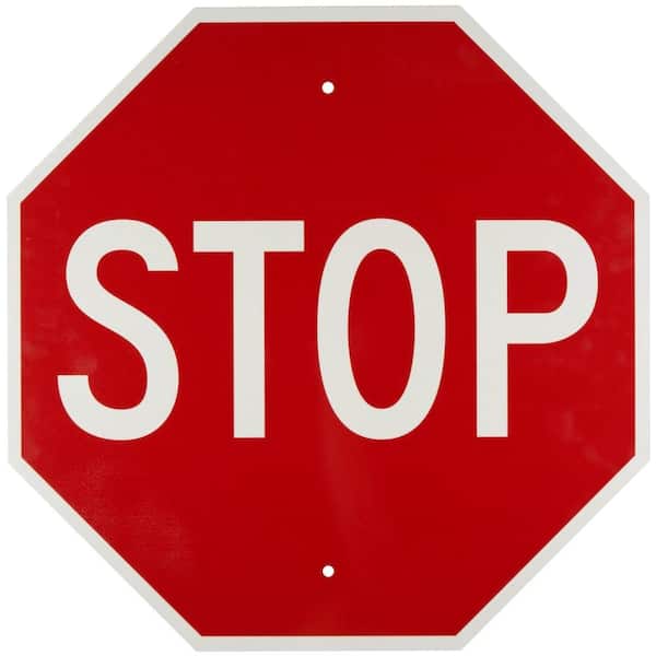 Brady 30 in x 30 in. Reflective Aluminum Traffic Stop Sign