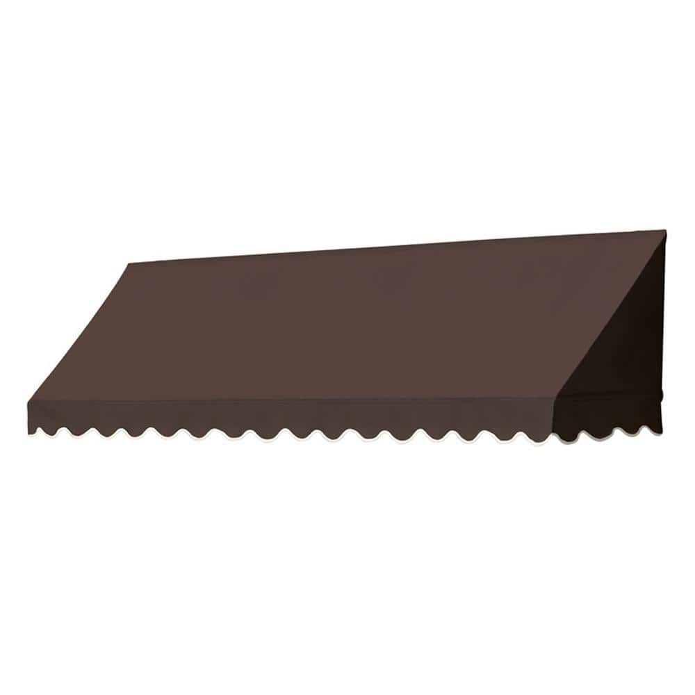 8 ft. Traditional Manually Retractable Awning (26.5 in. Projection) in Coco