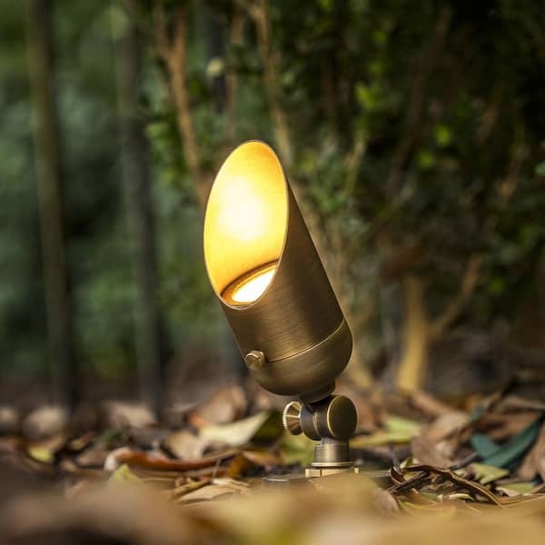 VOLT Low Voltage Brass Outdoor Spot Light with 5-Watt MR16 LED