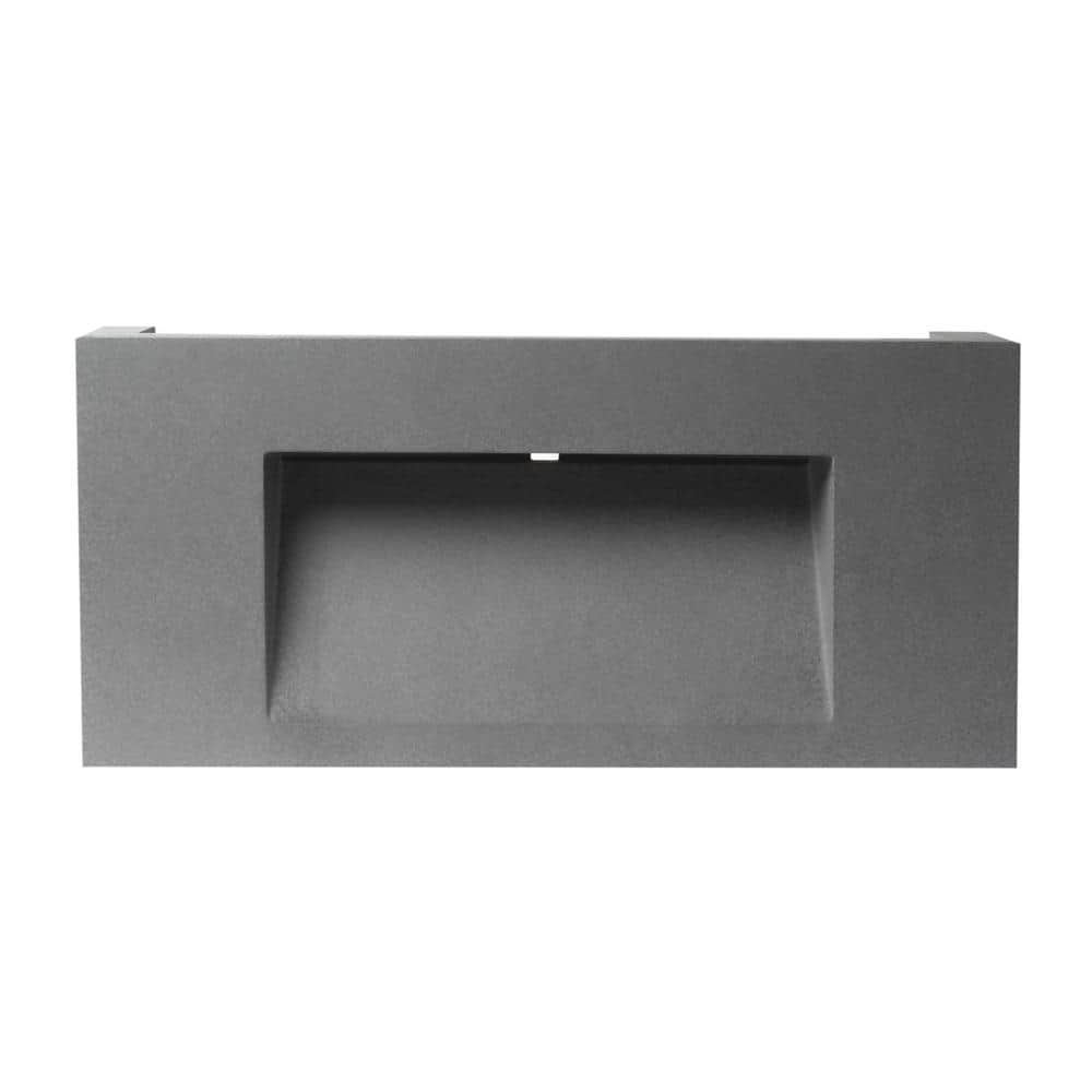 Gray Matte Ceramic Rectangular Wall-Mount Bathroom Sink