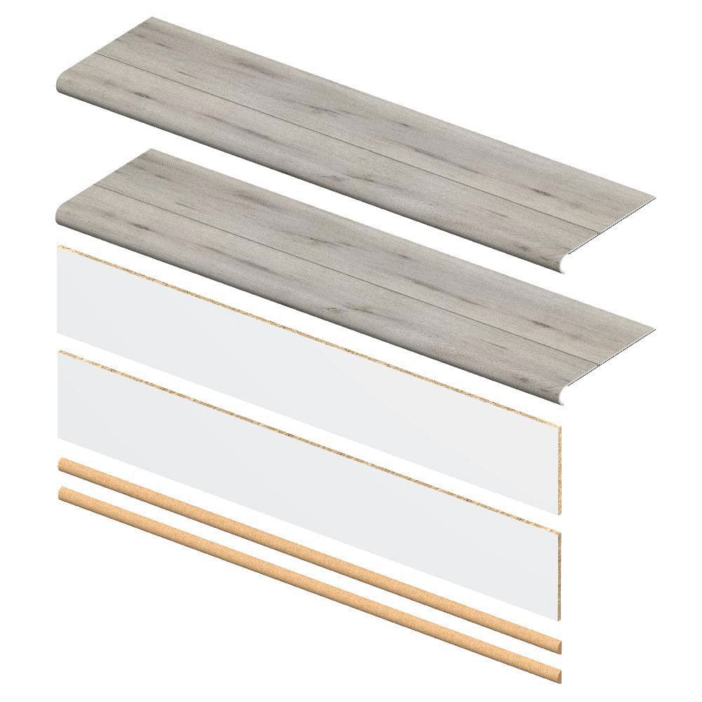 Kacee Canyon Oak 6.5mm x 46in x 12in Exact Match Round Nose Stair Tread + Riser Combo Kit (2-Pack) price history on PriceWatchPro