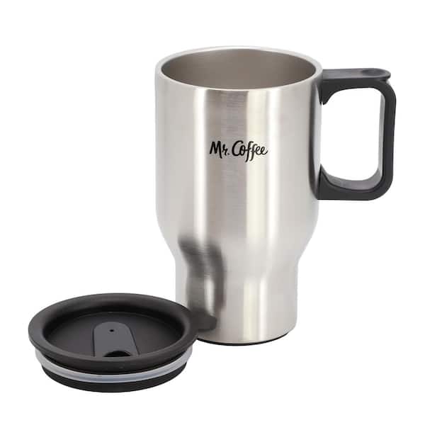 Mr. Coffee Javelin 2 Piece Stainless Steel Thermal Bottle and 13.5 oz.  Travel Mug Set in Silver 985122607M