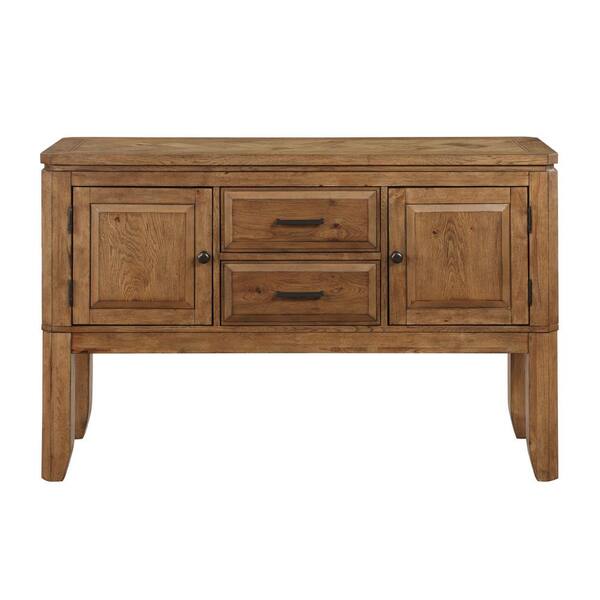 Steve Silver Ally Tan/Brown Wood 54 in. Sideboard Server