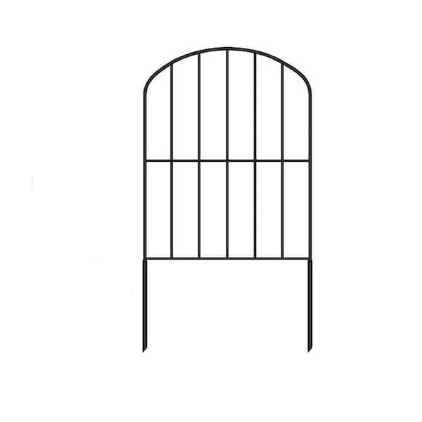 Tunearary 13 in. W x 24 in. H x 0.5 in. D Outdoor Decorative Garden Fence, Animal Barrier Border, Patio Ornamental Fence, Iron