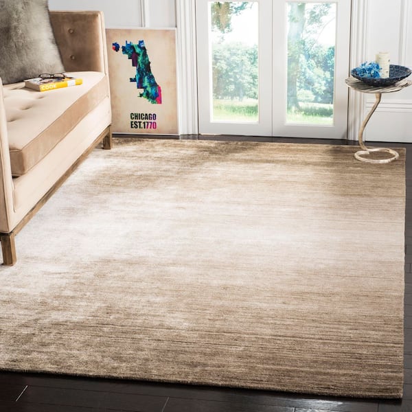 Mirage 6 ft. x 9 ft. Champagne Contemporary Tonal Ombre Area Rug