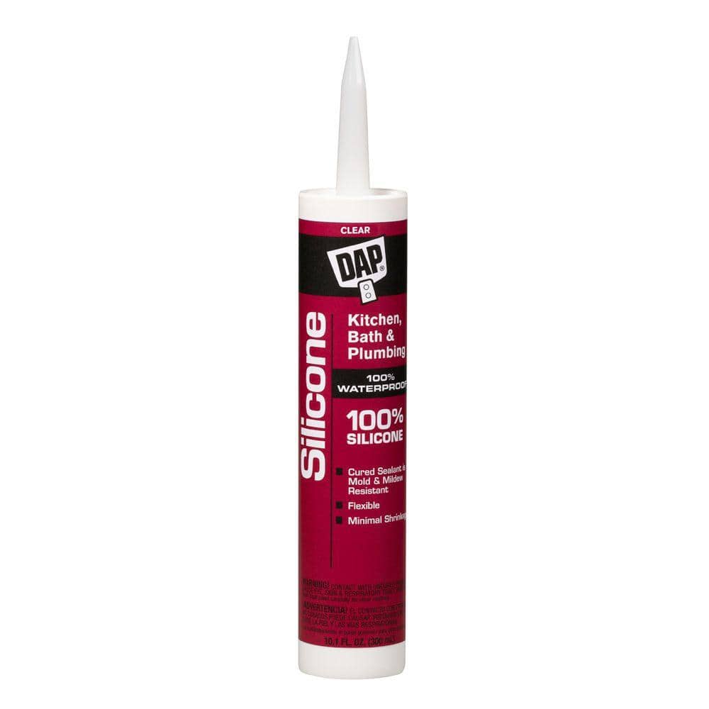 DAP Silicone 10.1 oz. Clear Kitchen and Bath Silicone Caulk 08691 The