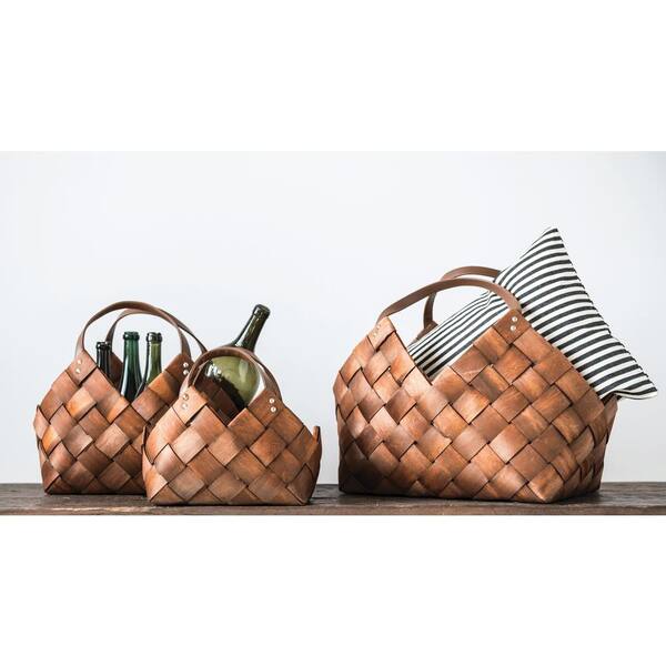 Storied Home - Seagrass Decorative Baskets (Set of 3)