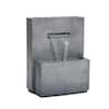 LuxenHome 26 in. Cascading Gray with Speckled Black Resin Waterfall Fountain with Planter WHF2309