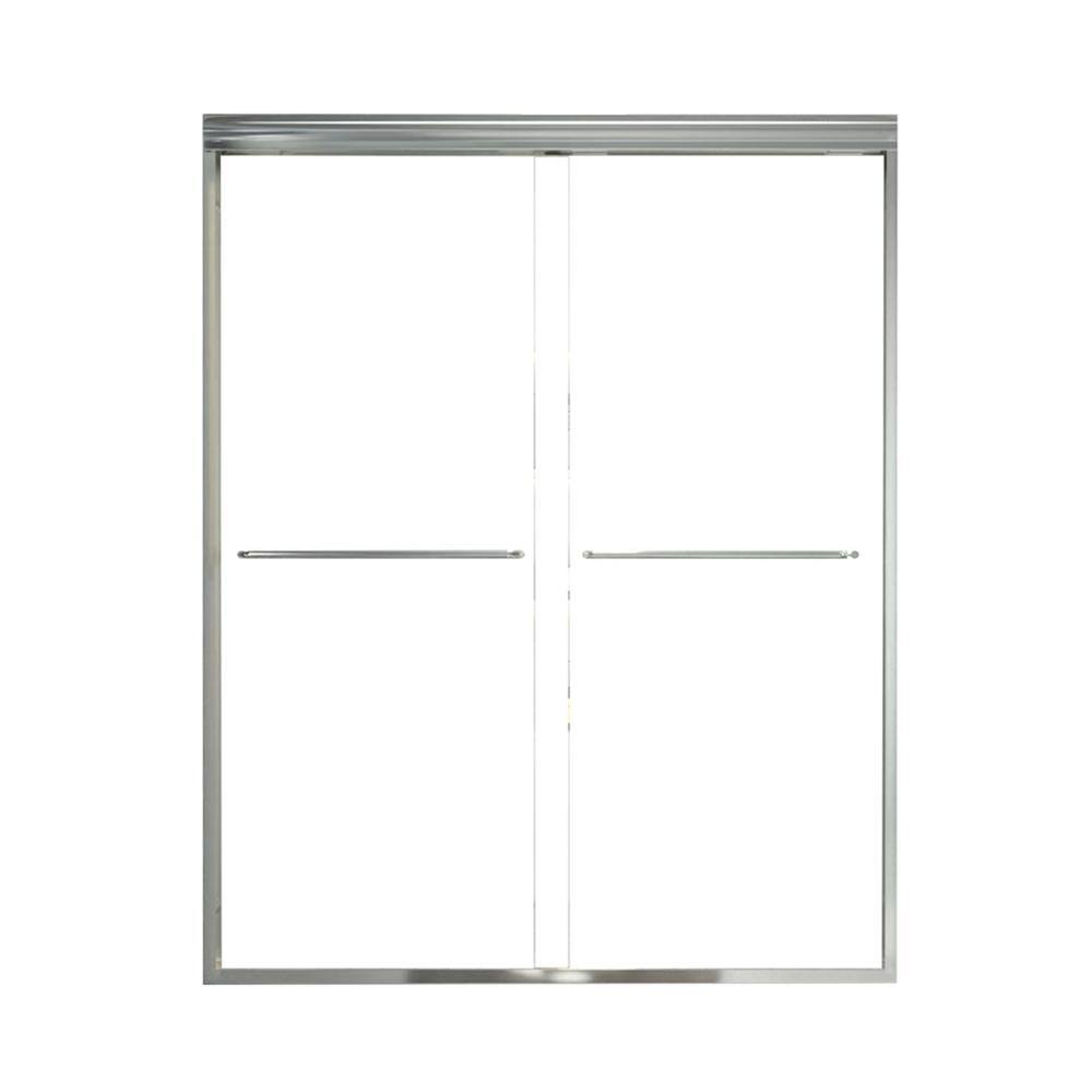 ANGELES HOME 60 in. W x 72 in. H Sliding SemiFrameless Shower Door in