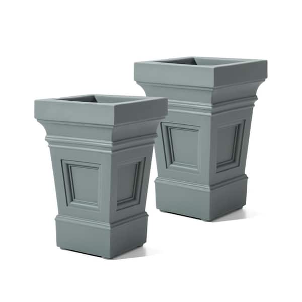 Step2 14 in. x 24 in. Atherton Planter Box Sage Gray (2 Pack)
