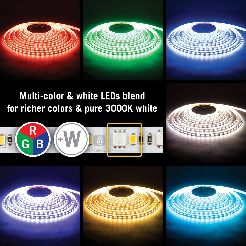 16-Foot RGB+W LED Tape Light with 24V Power