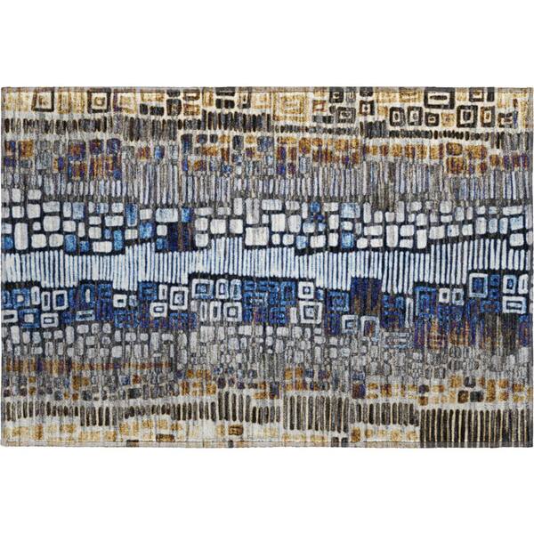 Mayfield Premium Machine Washable Abstract AMF2268 Pewter 2 ft. x 3 ft. Accent Rug