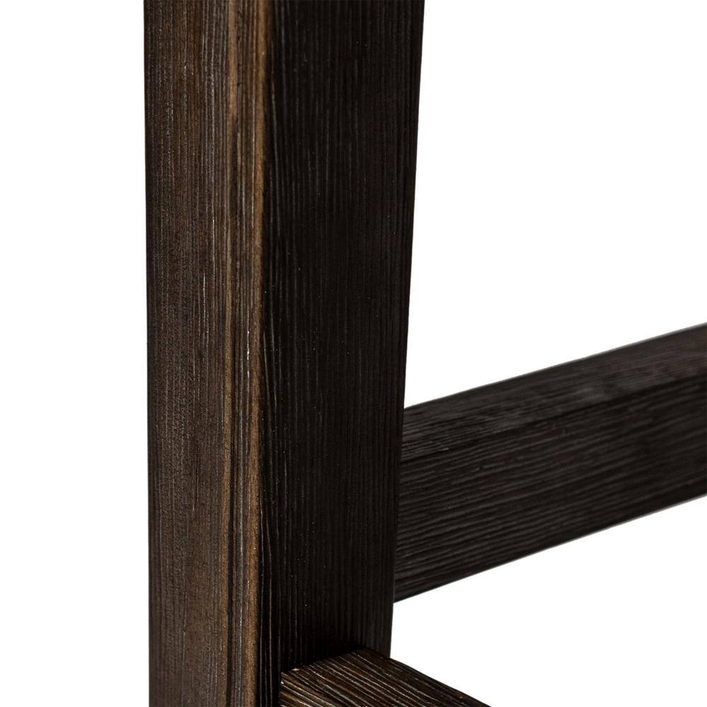 Adrien Saddle-Style Backless Bar Stool in Gray Wirebrush Finish