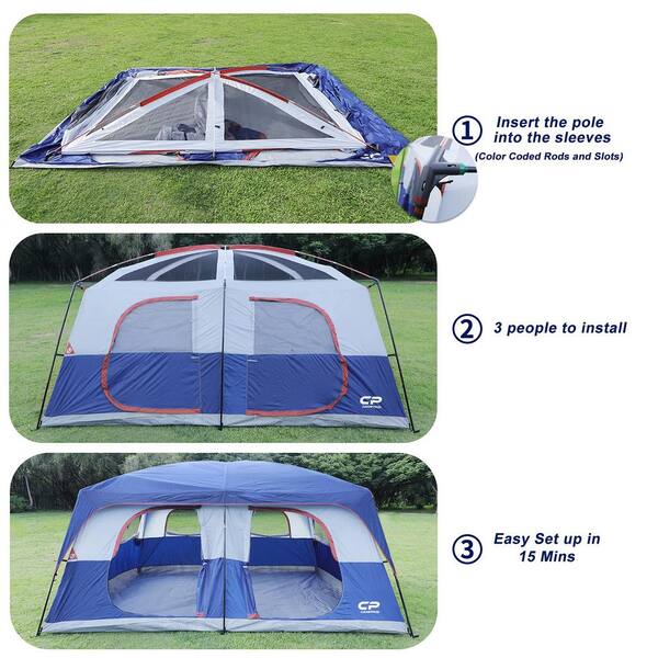 Family Tent MAIZOA 2-Room Camping Tent, Bicycle Camping Tent