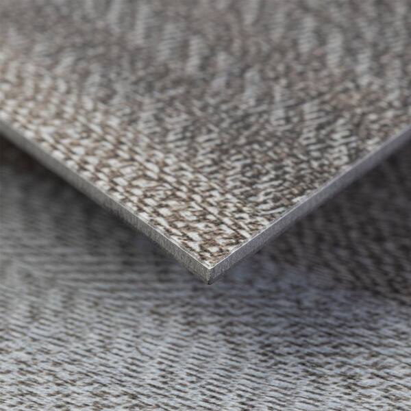 Lucida USA (Sample) MosaiCore Sahara Braid Gray Patterned Look 28-mil Waterproof Glue Down Vinyl Tile