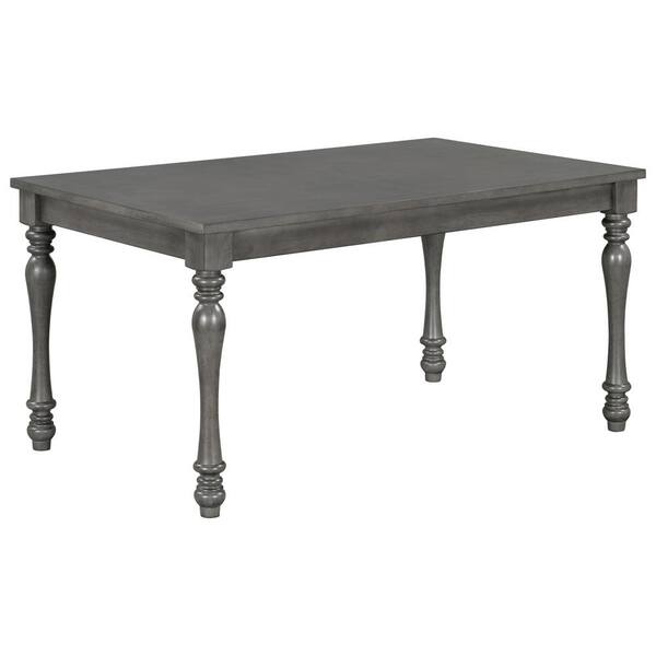 Costway Light Gray Wood 28 in. 4-Legs Rectangular Kitchen Dining Table for  Small Space Seats 4 KC55540GR - The Home Depot