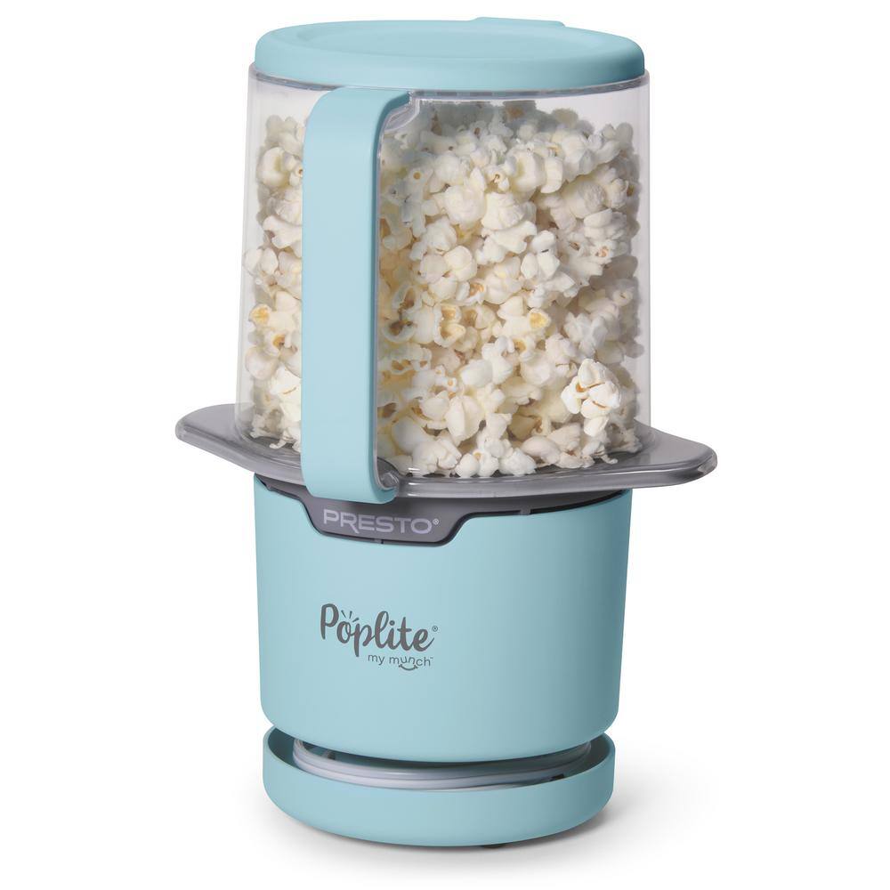 Aqua Compact Hot Air Popcorn Popper with Serving Bowl