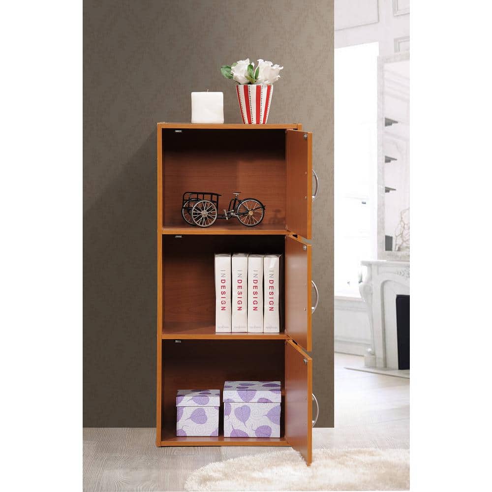 Versatile Kids' Black Storage Cabinet with Cubes and Doors
